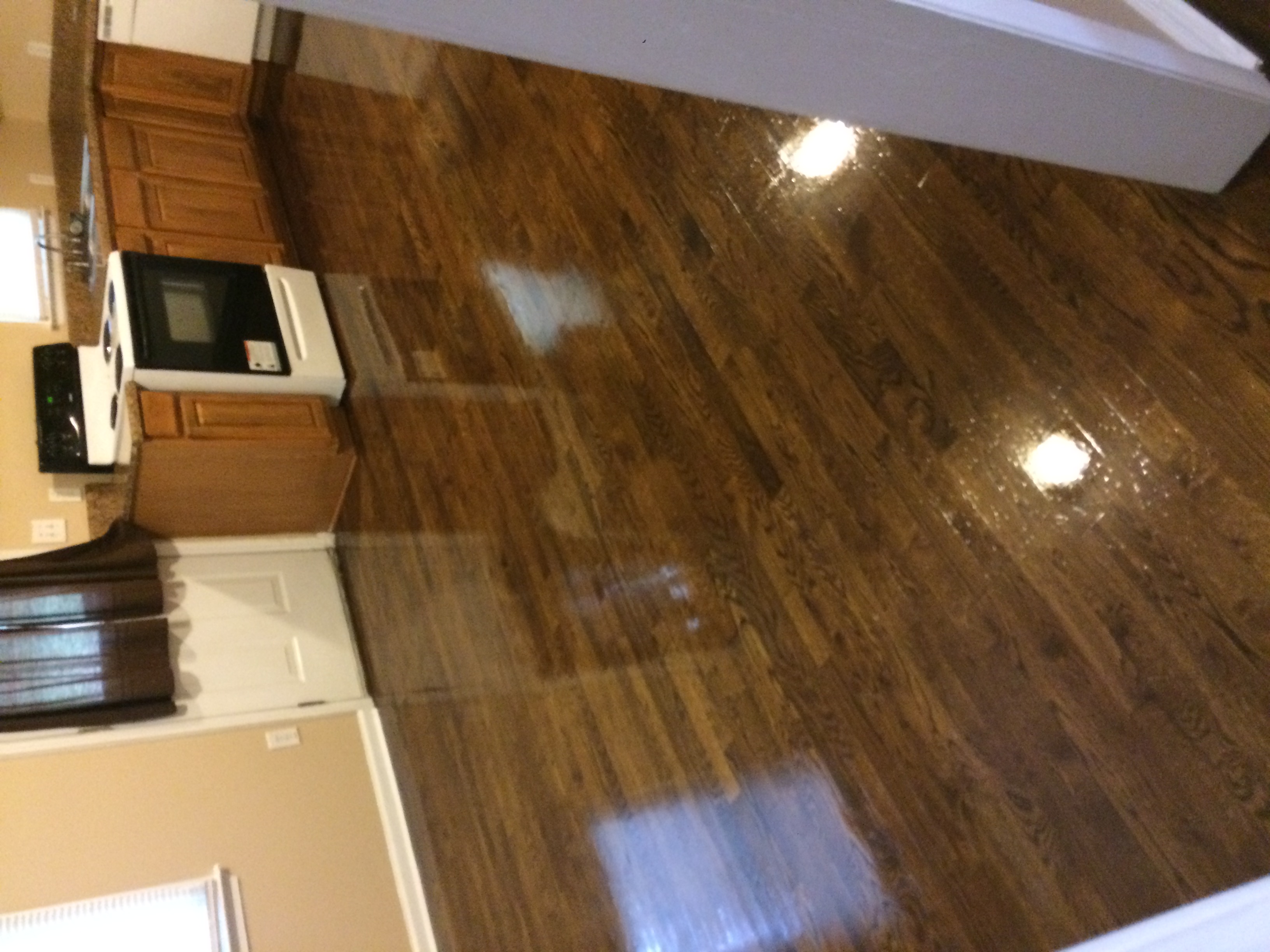 Shiny residential kitchen floor